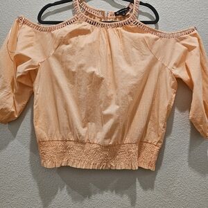 Peach Off-Shoulder Women's Top
